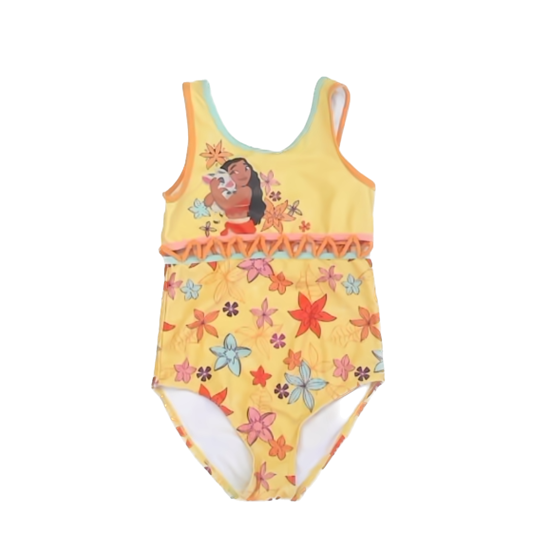 Disney Girls Yellow Moana Leotard Size: 7-8 Years Yellow Moana