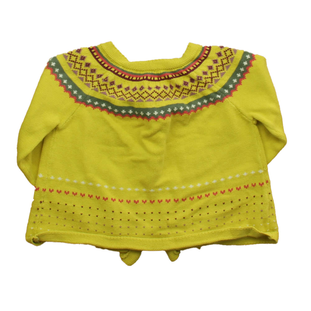 Tea Girls Yellow | Multi Color Cardigan Size: 7 Years Yellow | Multi Color