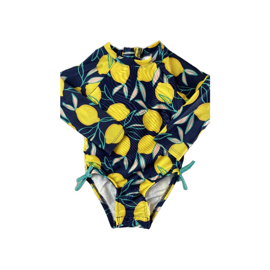 Cat & Jack Girls Yellow | Navy Blue Swimwear Size: 18 months Yellow | Navy Blue