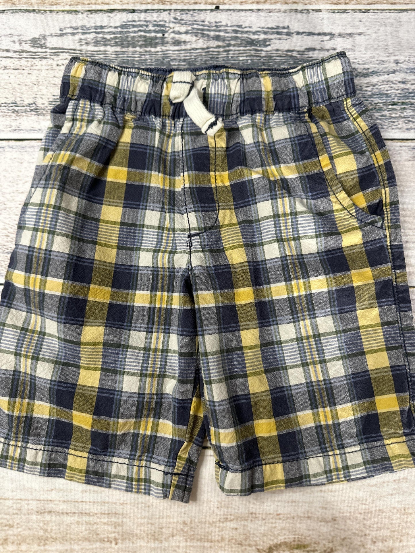 Carters Boys Yellow | Navy Blue Shorts Size: 4T Yellow | Navy Blue
