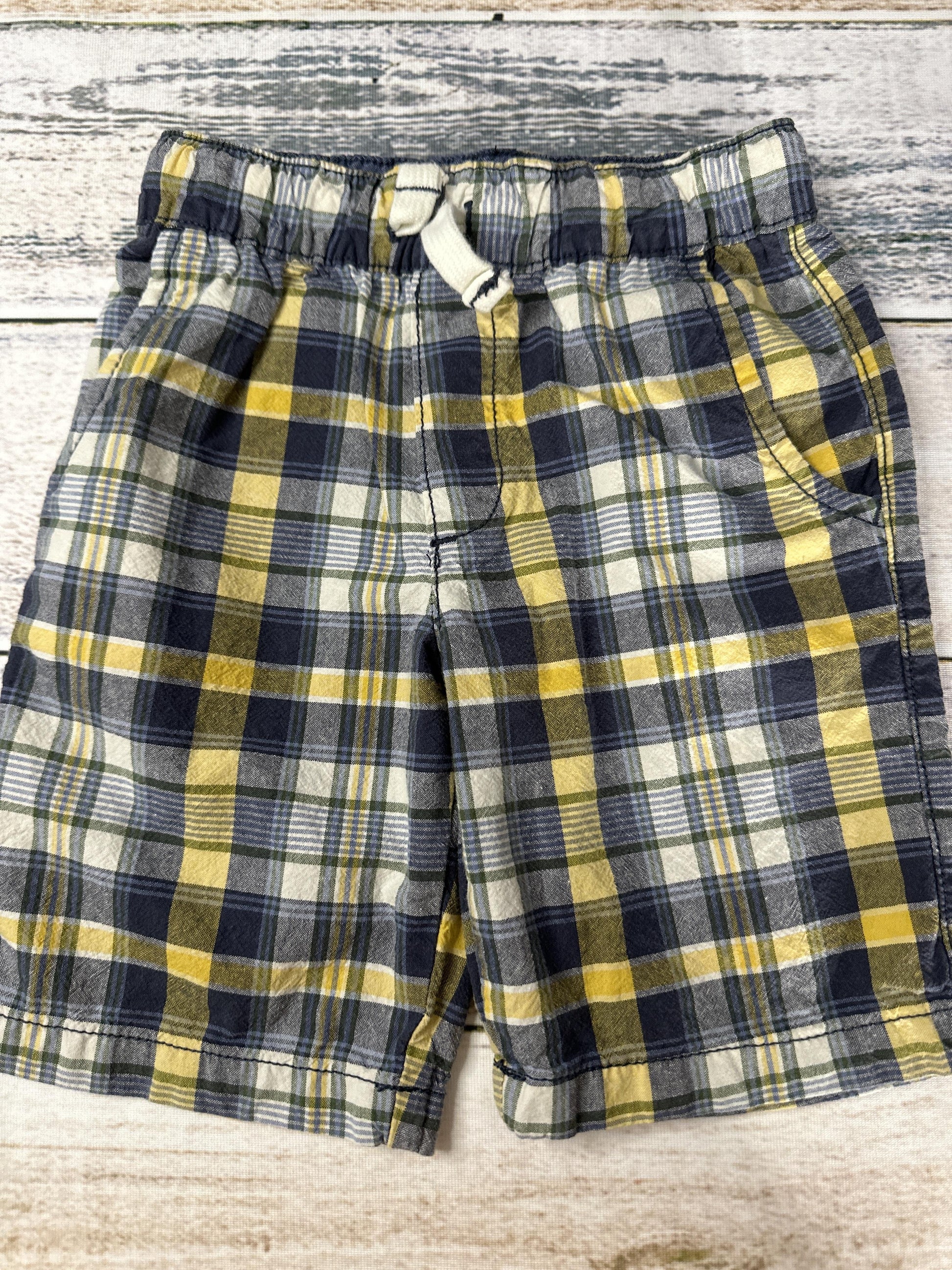 Carters Boys Yellow | Navy Blue Shorts Size: 4T Yellow | Navy Blue