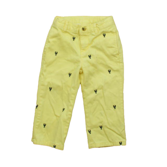 Janie and Jack Boys Yellow | Navy Lobster Pants Size: 18-24 Months Yellow | Navy Lobster