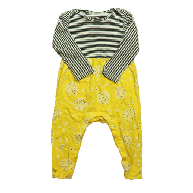Tea Girls Yellow | Navy | Stripes | Floral Jumper Size: 12-18 Months Yellow | Navy | Stripes | Floral