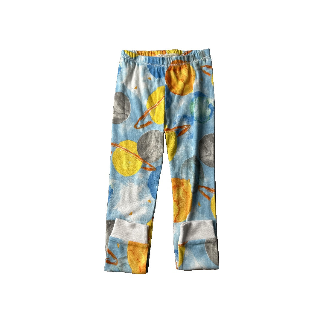 Burt's Bees Boys Yellow | orange | light green | Light Blue Pajamas Size: 4T Yellow | orange | light green | Light Blue