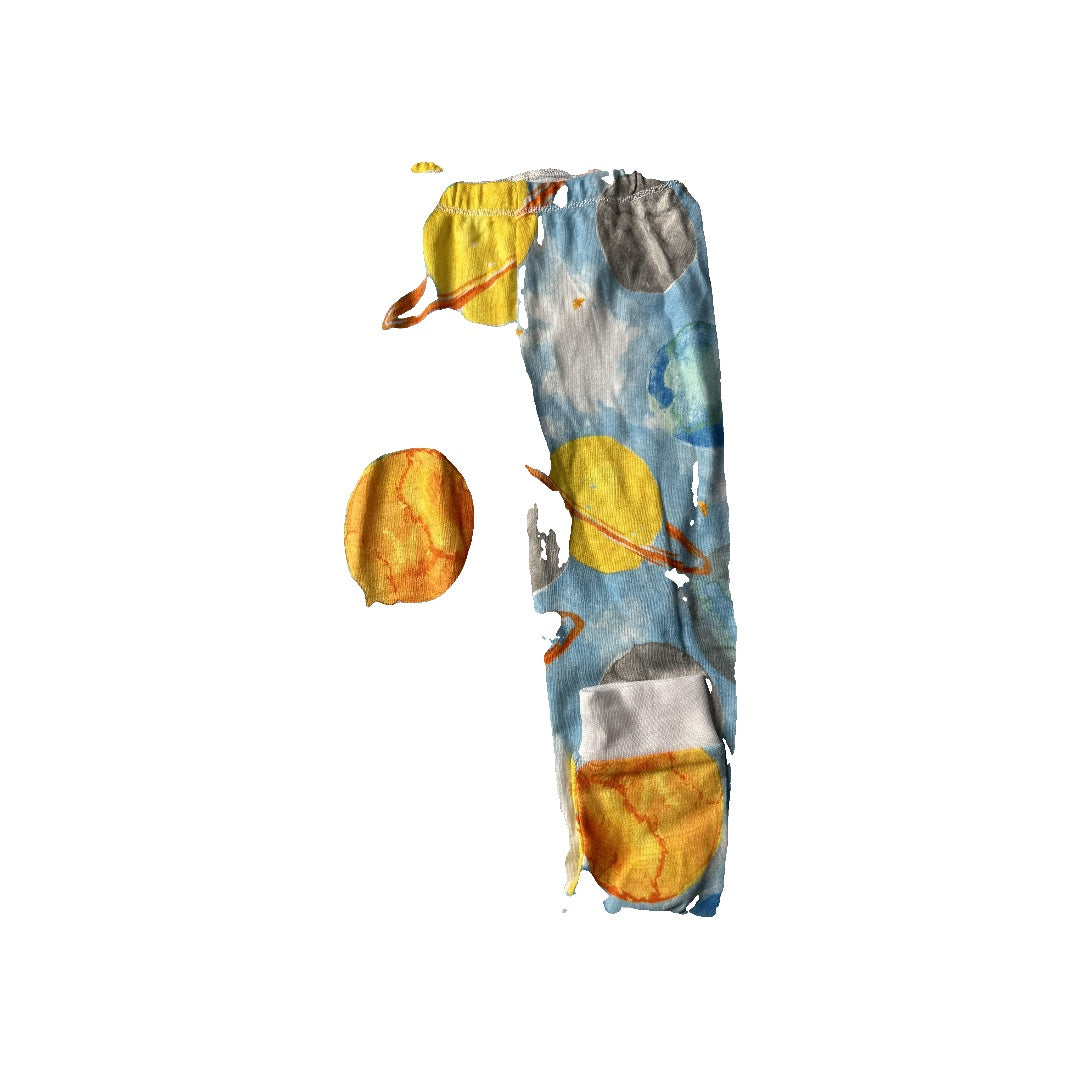 Burt's Bees Boys Yellow | orange | light green | Light Blue Pajamas Size: 4T Yellow | orange | light green | Light Blue