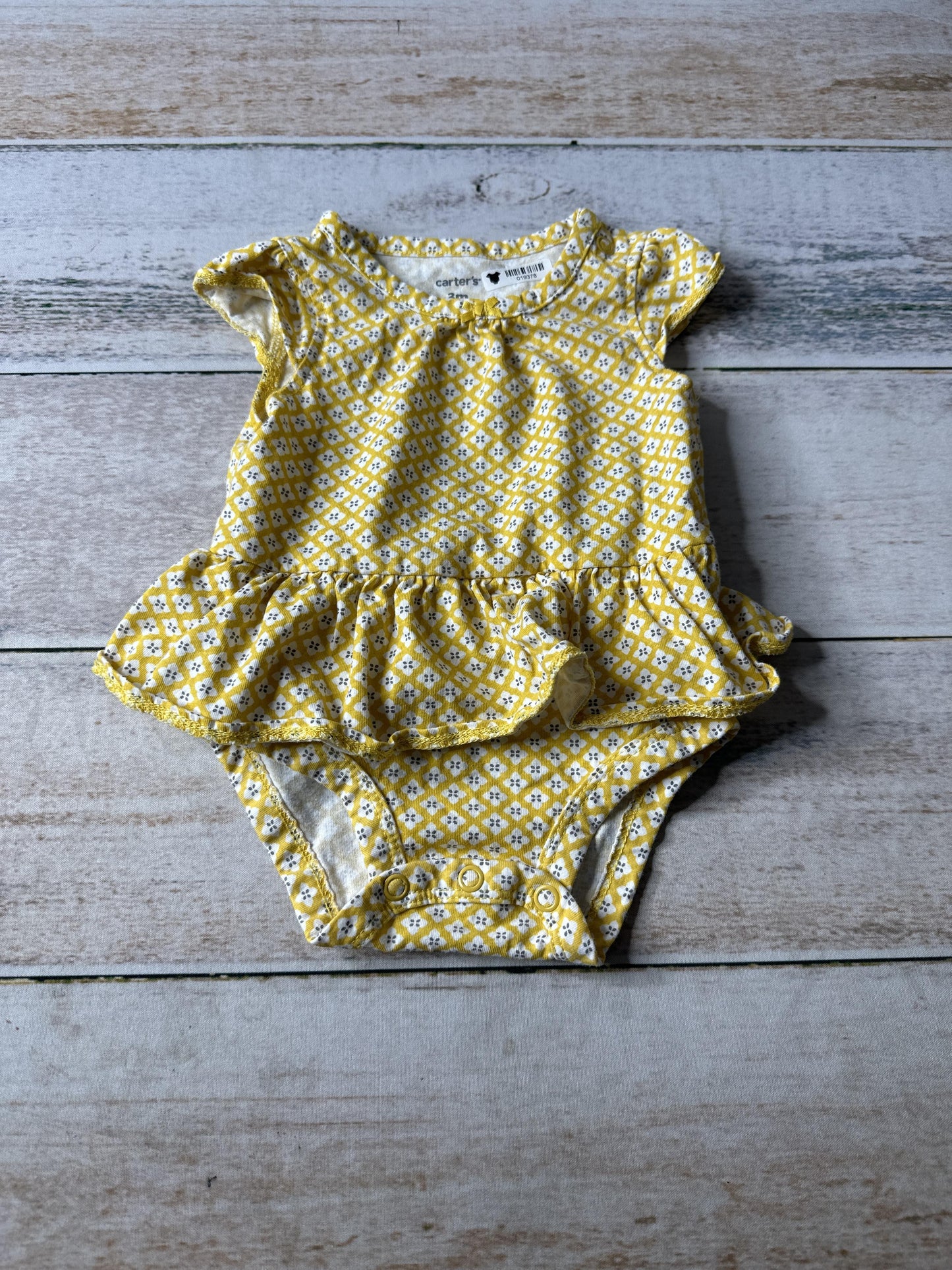 Car & Jack Girls Yellow | Pattern Dress Size: 3 months Yellow | Pattern