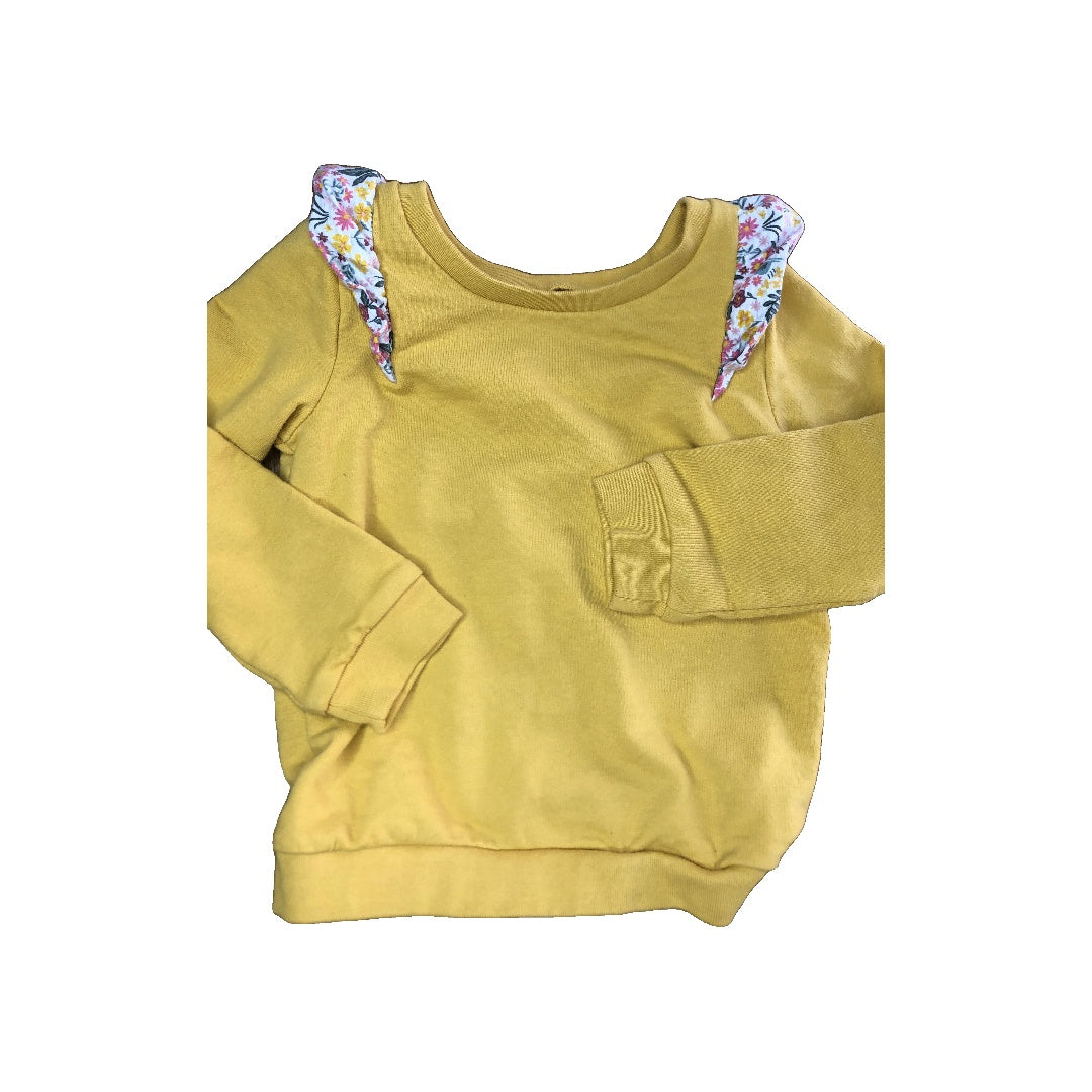 Carters Girls Yellow | Pink floral Sweater Size: 4T Yellow | Pink floral