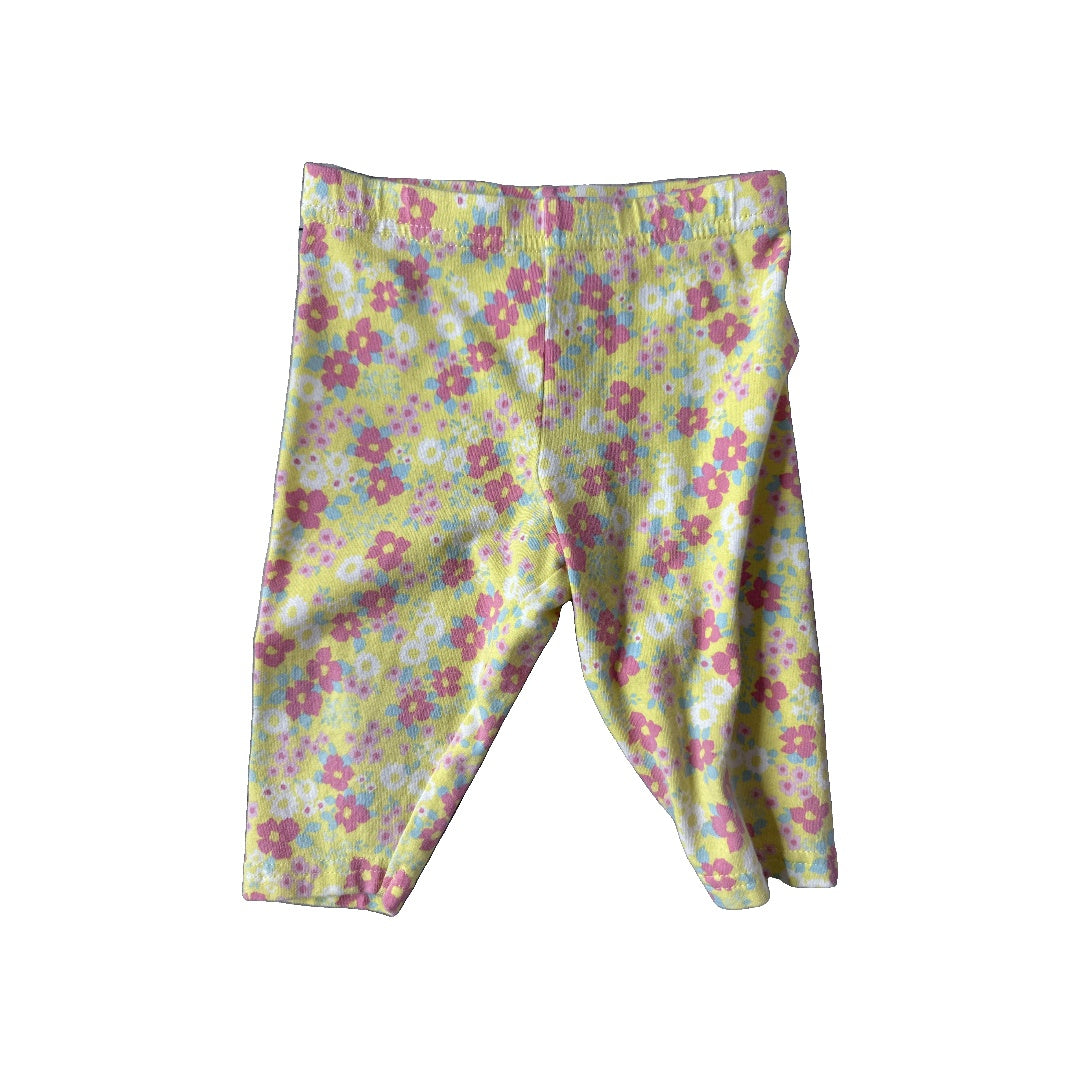 Unisex Yellow | Pink floral Pants Size: 18 months Yellow | Pink floral