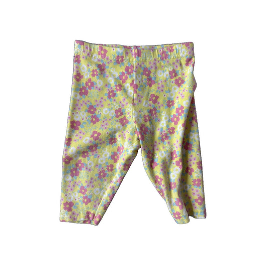 Unisex Yellow | Pink floral Pants Size: 18 months Yellow | Pink floral