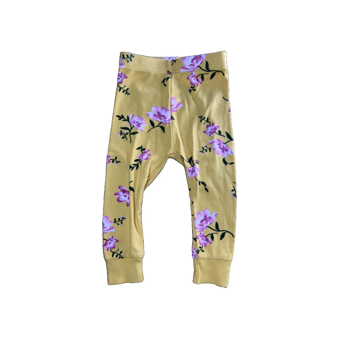 Old Navy Girls Yellow | Pink floral Pajamas Size: 18-24 months Yellow | Pink floral