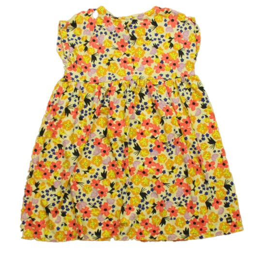 Tea Girls Yellow | Pink Floral Dress Size: 8 Years