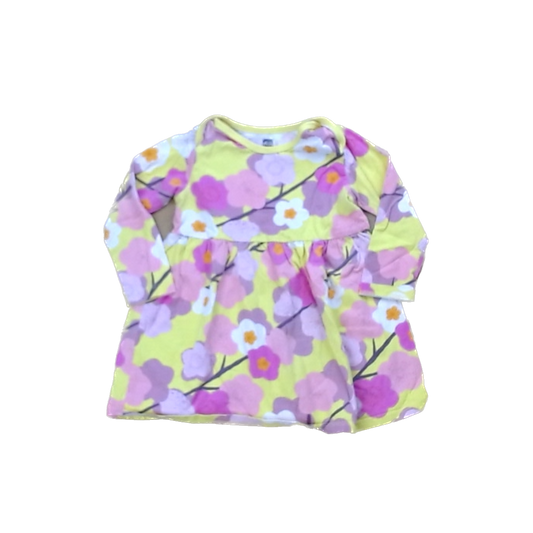 Tea Collection Girls Yellow Pink Flowers Dress Size: 12-18mo Yellow Pink Flowers
