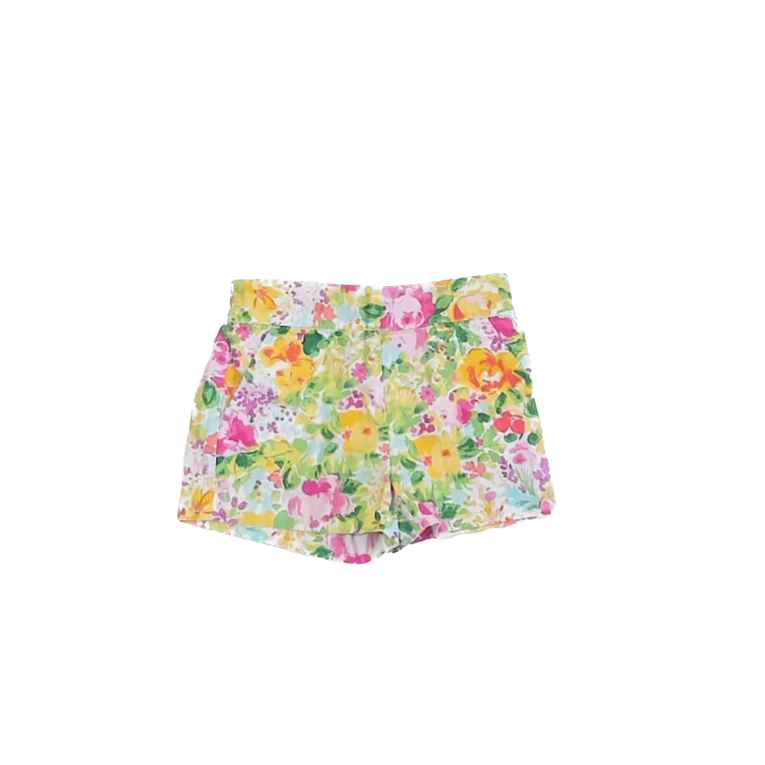 Janie and Jack Girls Yellow | Pink | Green Shorts Size: 5T Yellow | Pink | Green