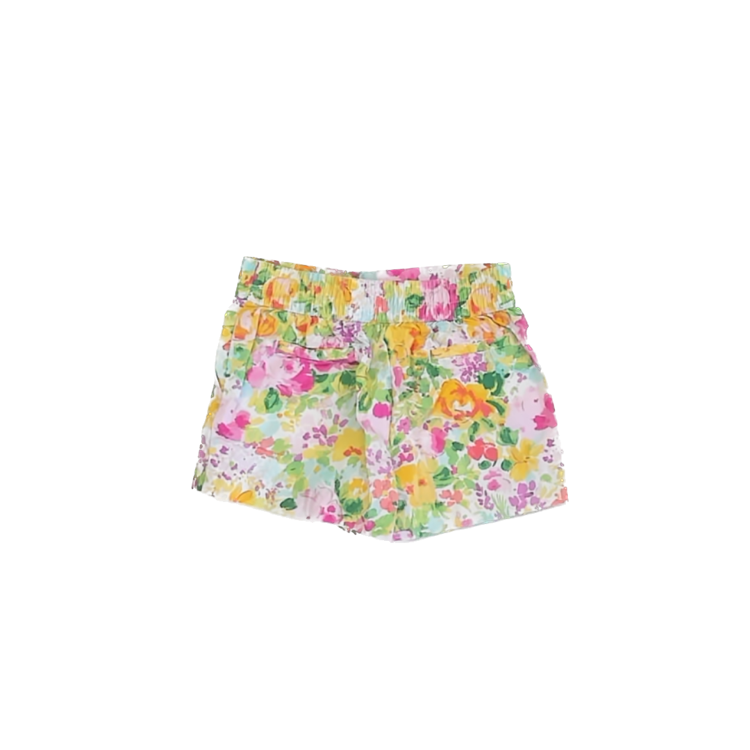 Janie and Jack Girls Yellow | Pink | Green Shorts Size: 5T Yellow | Pink | Green