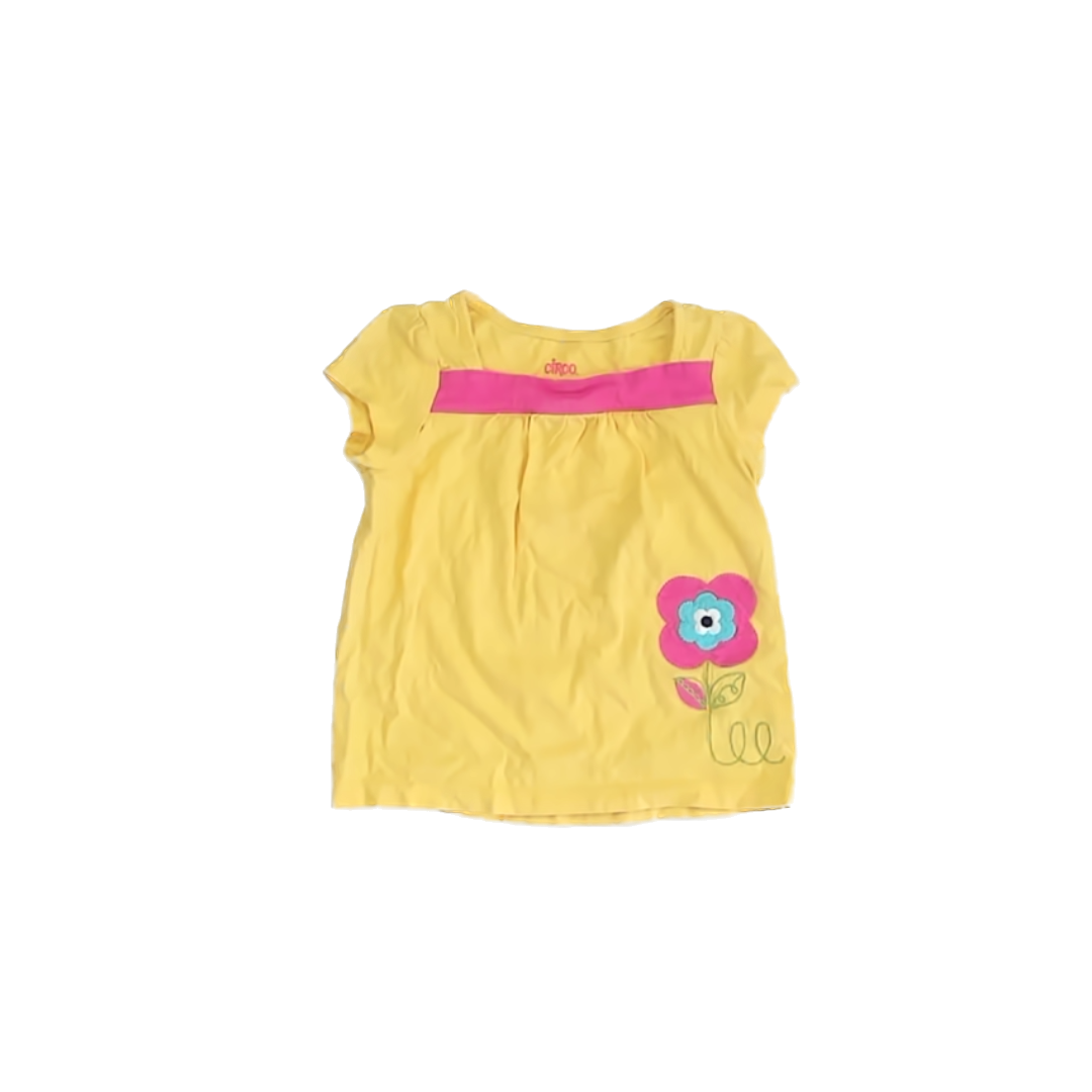Circo Girls Yellow | Pink Short Sleeve Shirt Size: 2T Yellow | Pink