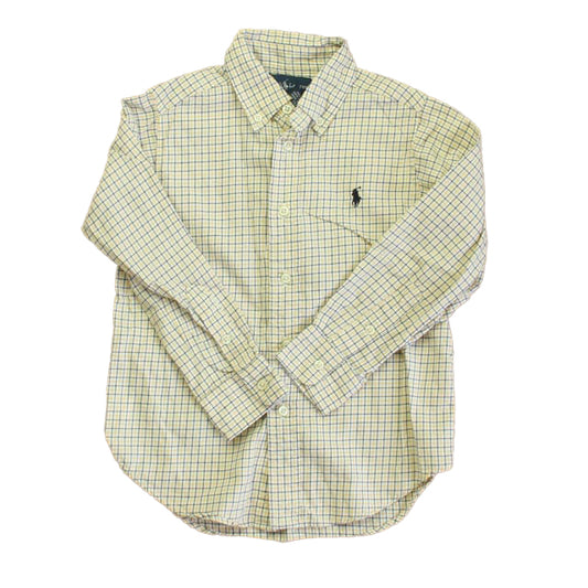 Ralph Lauren Boys Yellow Plaid Button Down Long Sleeve Size: 4T