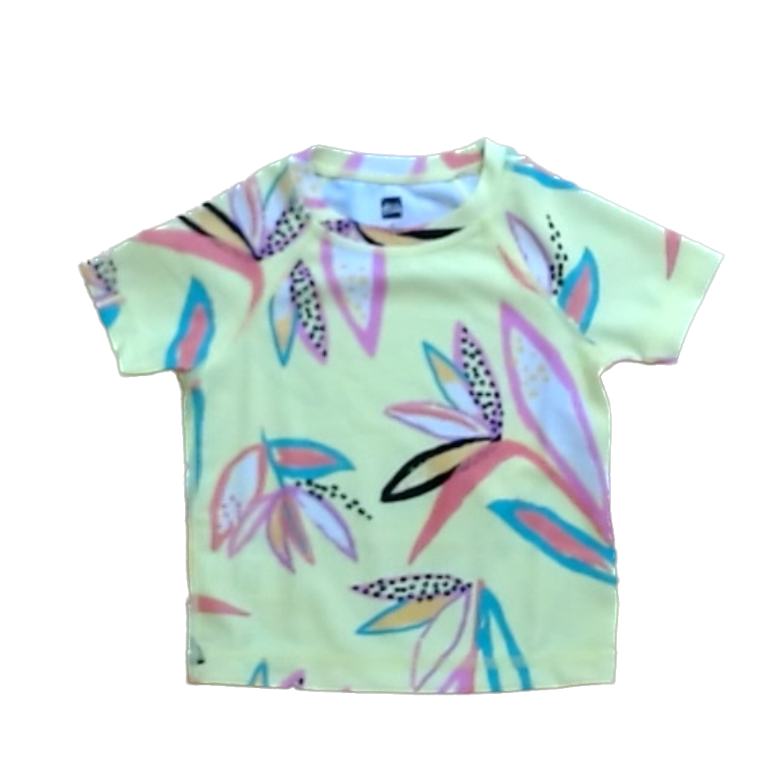 Tea Collection Girls Yellow | Plants Rashguard Size: 2T Yellow | Plants