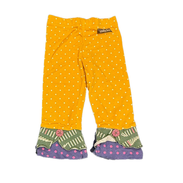 Matilda Jane Girls Yellow Polka Dots Leggings Size: 2T