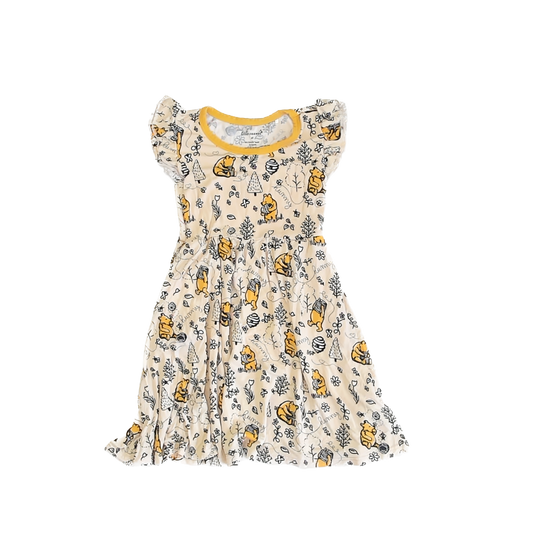 Little Legends Girls Yellow | Pooh Bear Dress Size: 4T Yellow | Pooh Bear