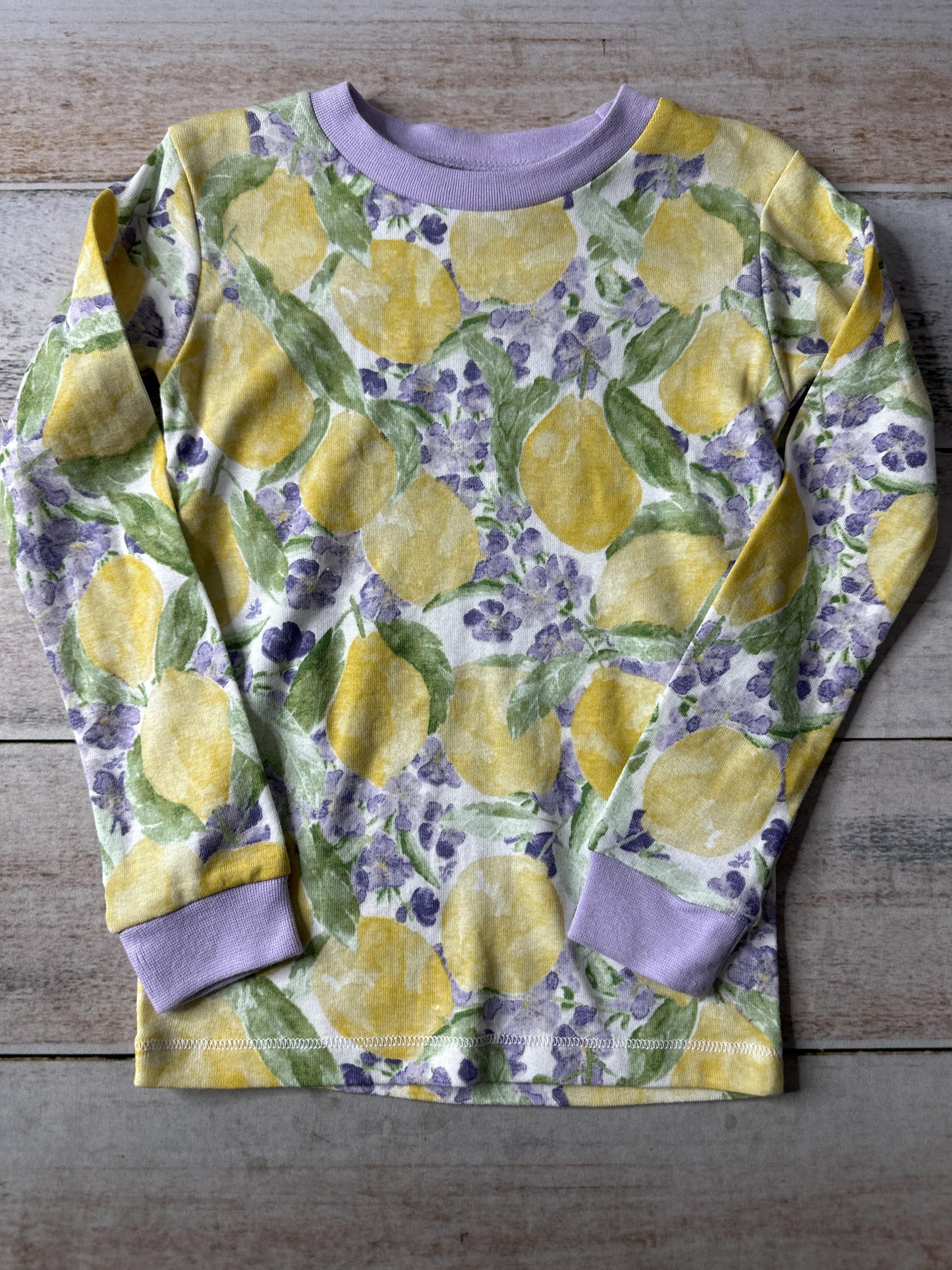 Burt's Bees Unisex Yellow | purple | light green Pajamas Size: 4T Yellow | purple | light green