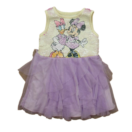 Disney Girls Yellow | Purple Minnie Dress Size: 2T