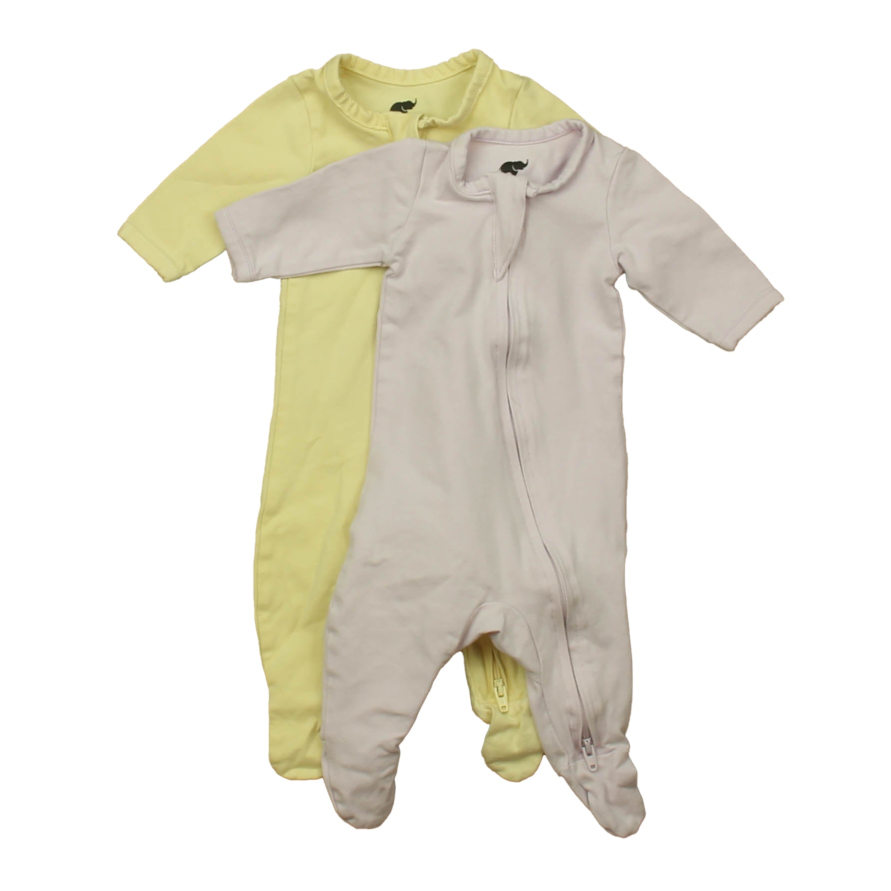 Monica + Andy Unisex Yellow | Purple 2-piece Pajamas Size: Preemie Yellow | Purple