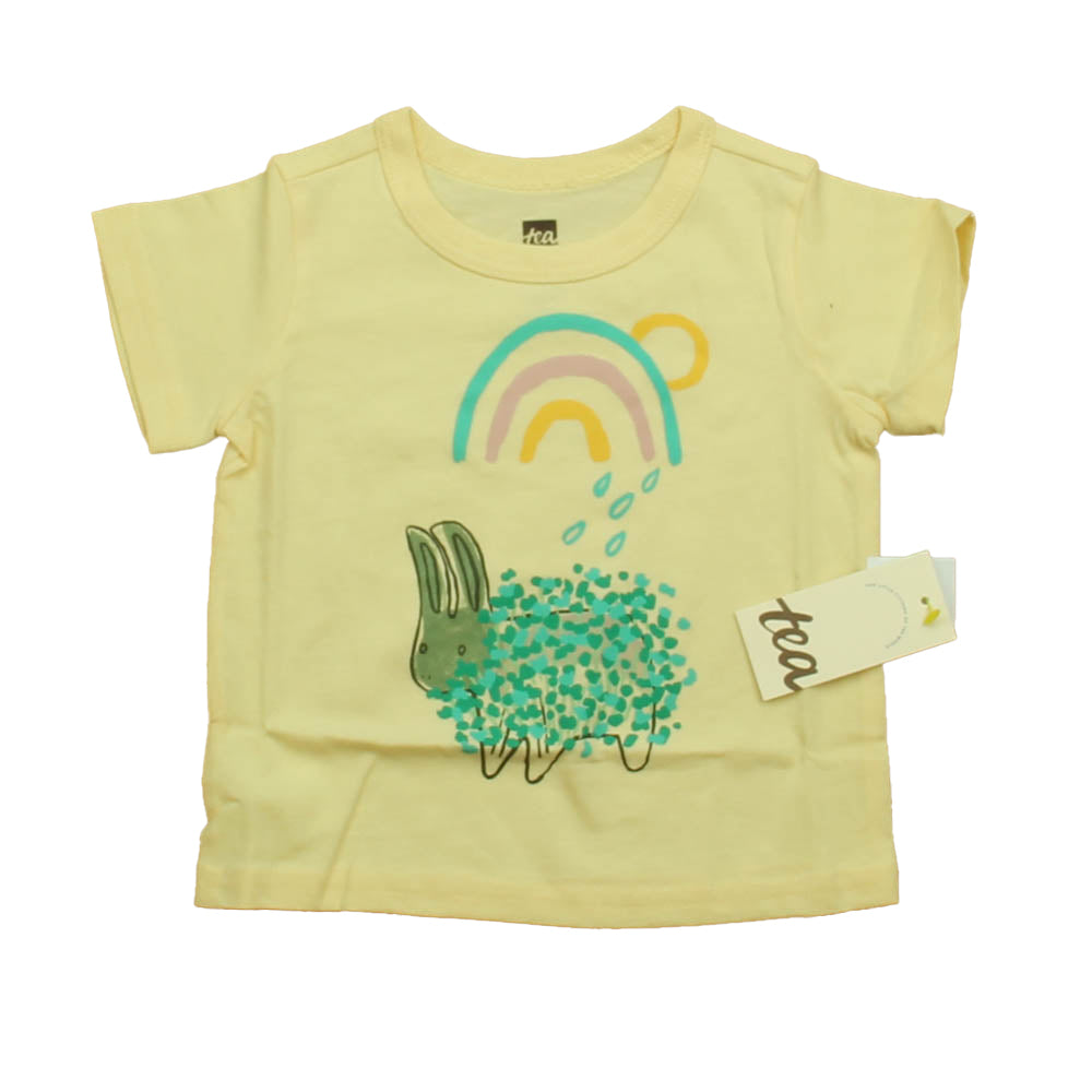 Tea Girls Yellow Rabbit T-Shirt Size: 3-6 Months Yellow Rabbit