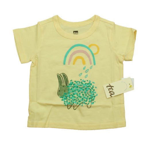 Tea Girls Yellow Rabbit T-Shirt Size: 6-9 Months