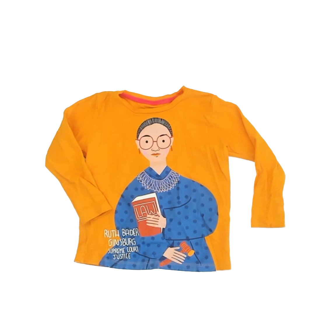 Piccolina Girls Yellow | RBG Long Sleeve Shirt Size: 3T Yellow | RBG