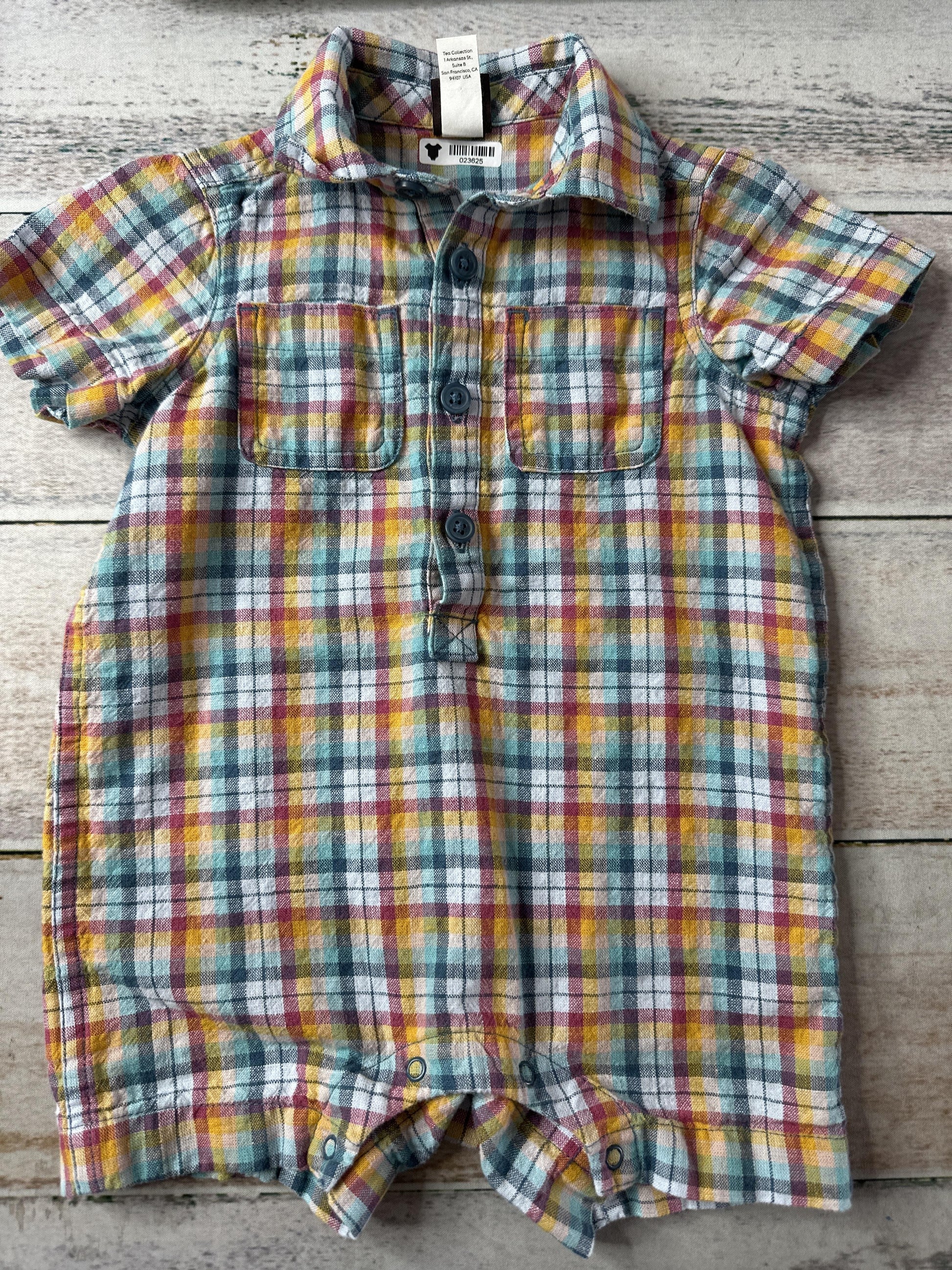 Tea Unisex Yellow | Red | Light Blue Romper Size: 6-9 months Yellow | Red | Light Blue