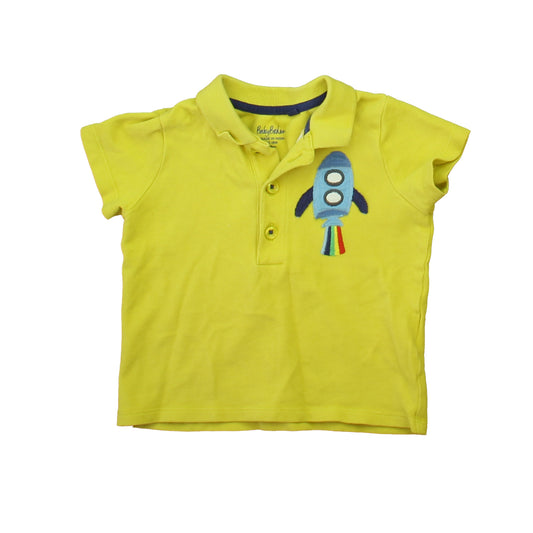 Boden Boys Yellow Rocketship Polo Shirt Size: 12-18 Months Yellow Rocketship
