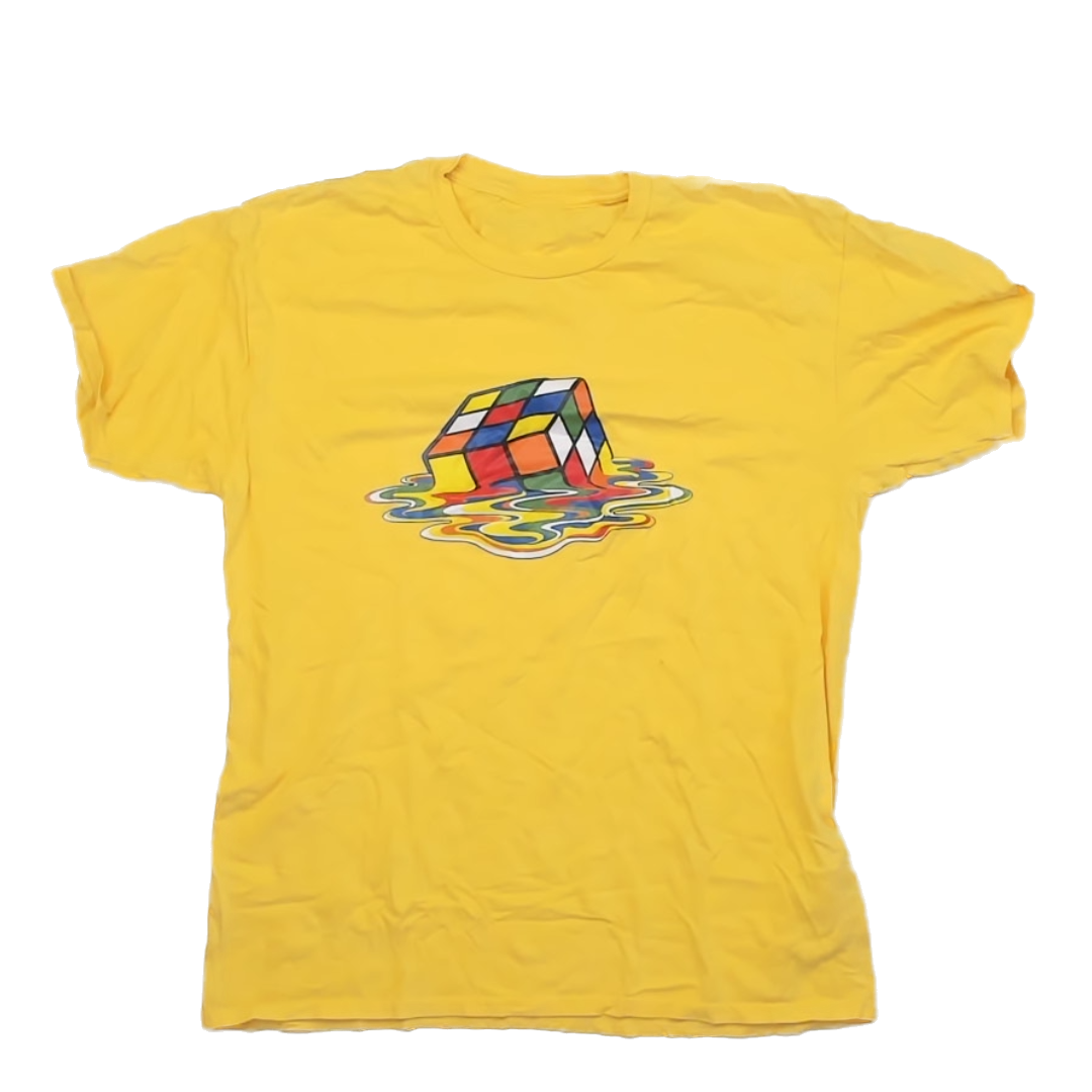 Unknown Boys Yellow | Rubik's Cube T-Shirt Size: Youth XL* Yellow | Rubik's Cube