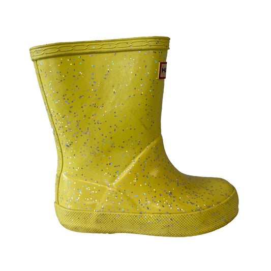 Hunter Girls Yellow Sparkle Boots Size: 7-8 Toddler Yellow Sparkle