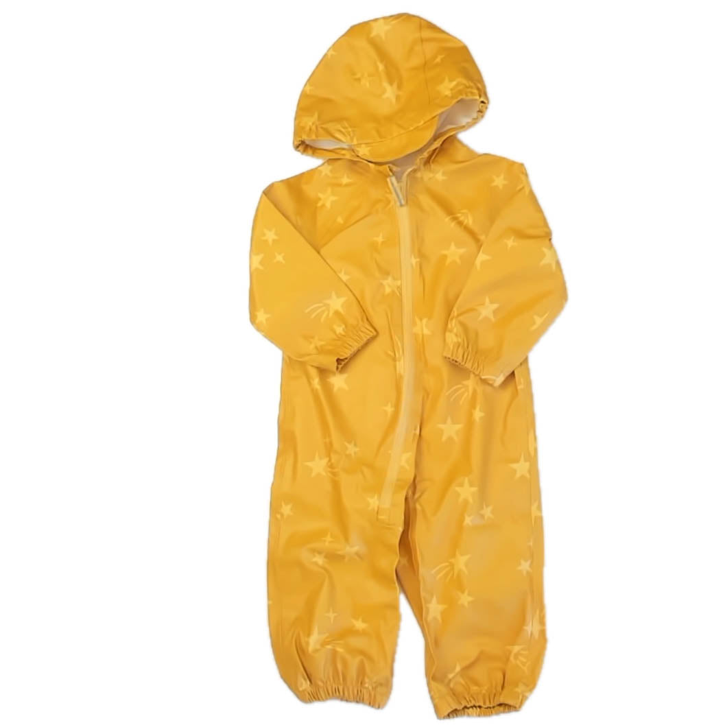 Cat & Jack Unisex Yellow Stars Rain Coat Size: 18 Months Yellow Stars