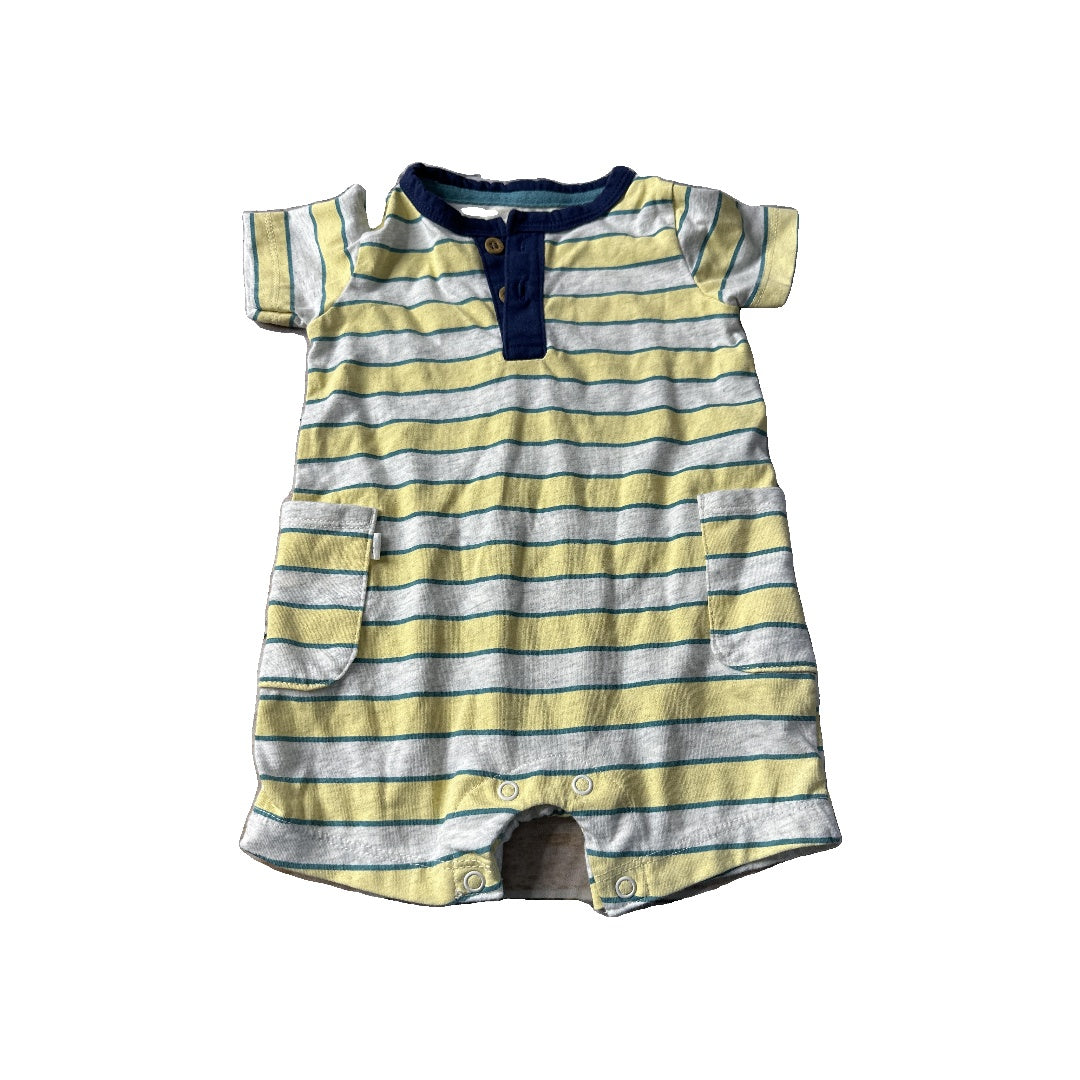 Carters Boys Yellow | Stripe Romper Size: 6 months Yellow | Stripe