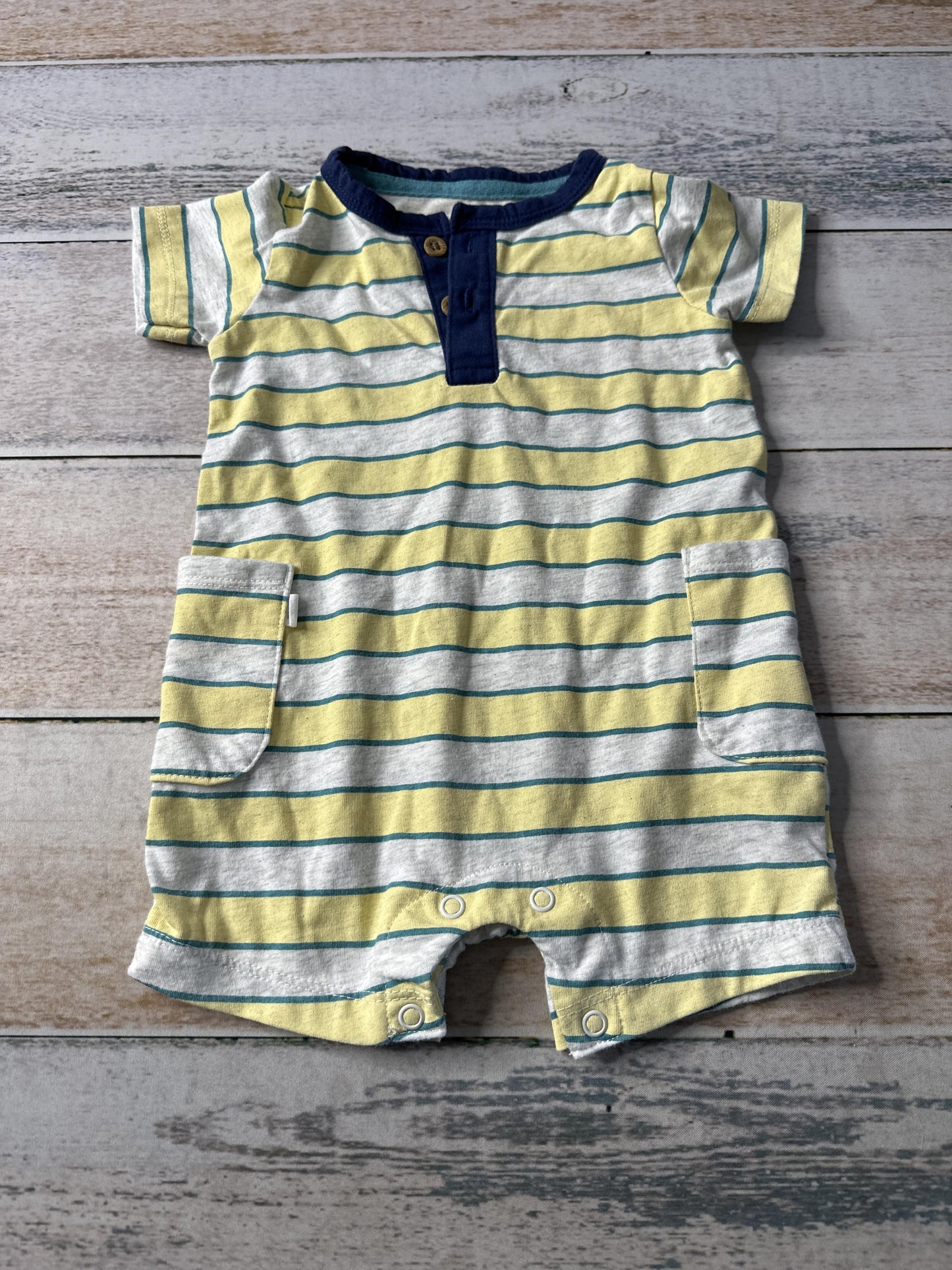 Carters Boys Yellow | Stripe Romper Size: 6 months Yellow | Stripe
