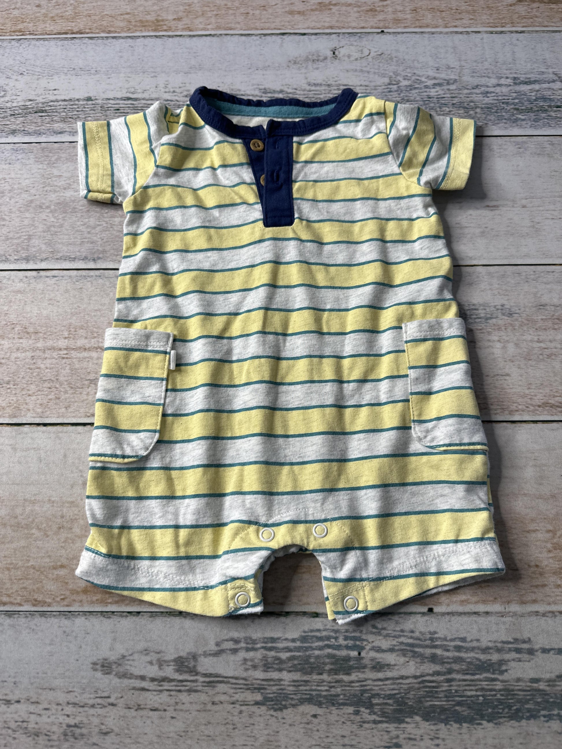 Carters Boys Yellow | Stripe Romper Size: 6 months Yellow | Stripe