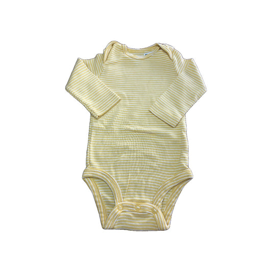 Carters Girls Yellow | Striped | White Onesie Size: 3 months Yellow | Striped | White