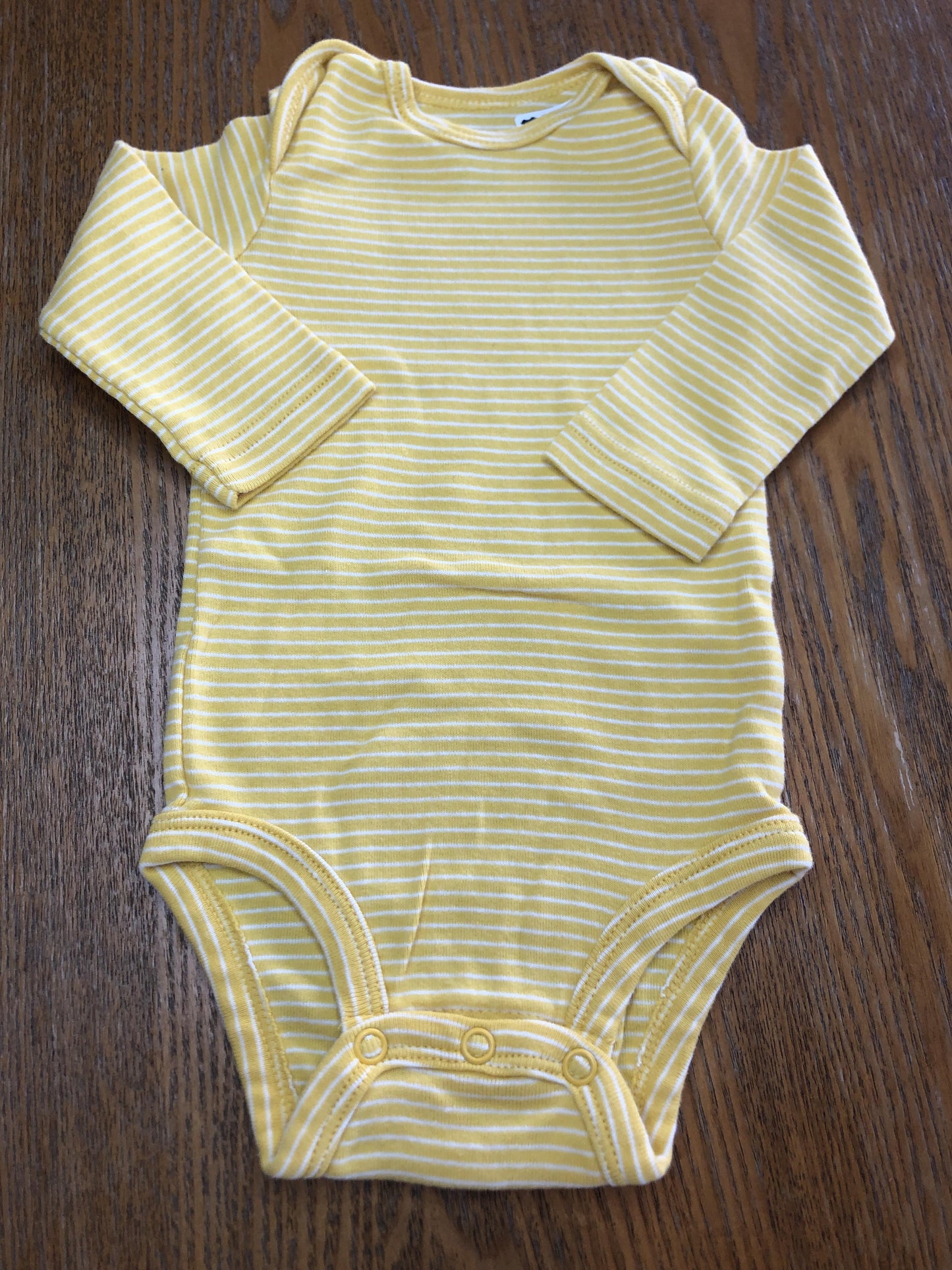 Carters Girls Yellow | Striped | White Onesie Size: 3 months Yellow | Striped | White