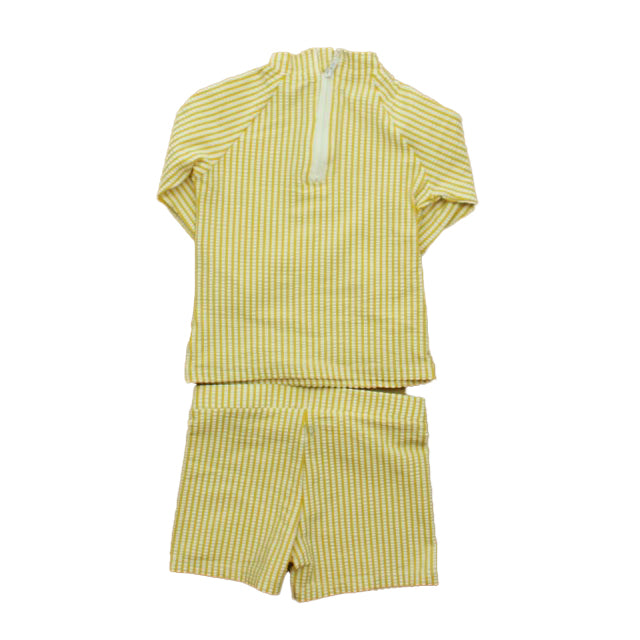 Mori Boys Yellow Striped 2-piece Swimsuit Size: 2-3T