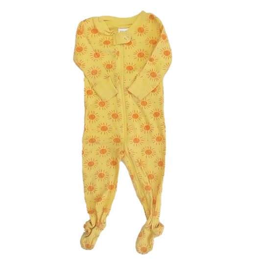 Hanna Andersson Unisex Yellow Suns 1-piece footed Pajamas Size: 3-6 Months Yellow Suns