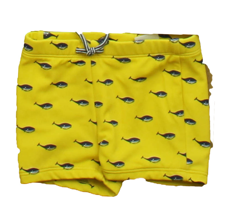 Janie and Jack Boys Yellow Whales Trunks Size: 3-6 Months Yellow Whales