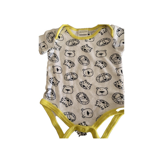 Boys Yellow | White | animals Onesie Size: 6-9 months Yellow | White | animals