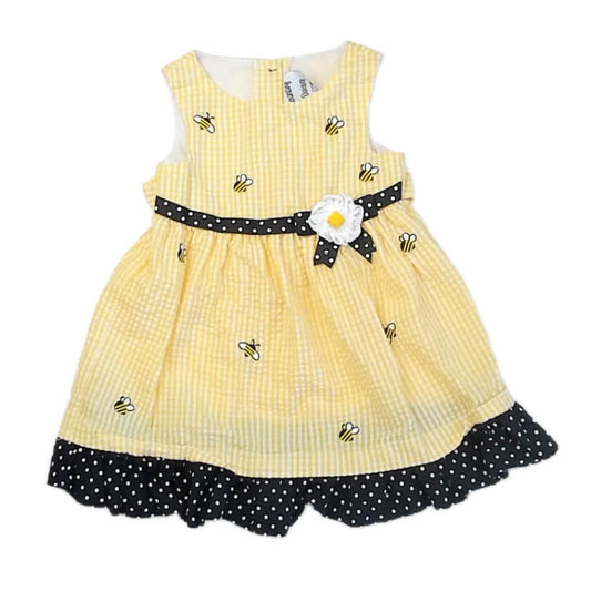 Counting Daisies Girls Yellow | White Bees Dress Size: 2T Yellow | White Bees