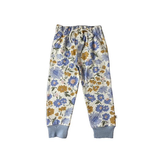 Honest Co Girls Yellow | White | Light Blue Pants Size: 24 months Yellow | White | Light Blue