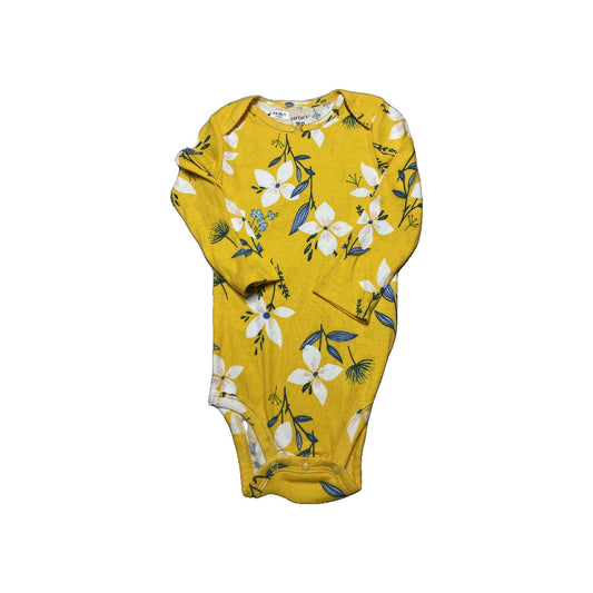 Carters Girls Yellow | White | Light Blue Onesie Size: 18 months Yellow | White | Light Blue