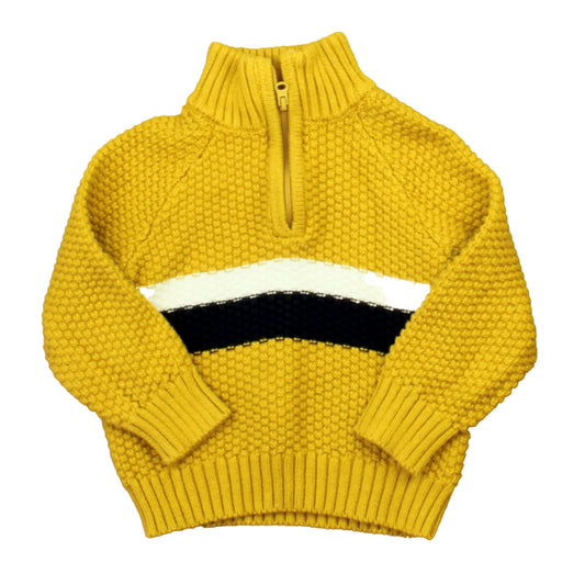 Janie and Jack Boys Yellow | White | Navy Sweater Size: 12-18 Months Yellow | White | Navy