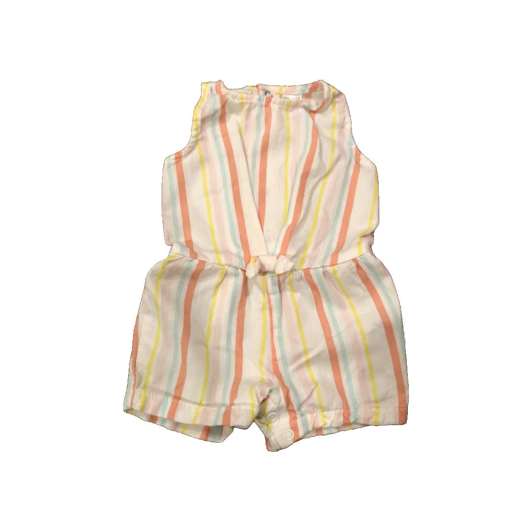 Carters Girls Yellow | White | pink | light green Romper Size: 0-3 months Yellow | White | pink | light green