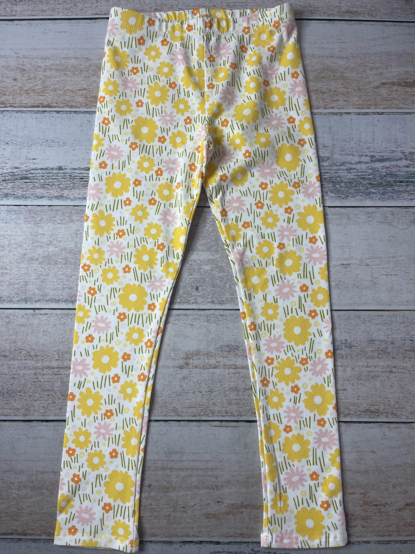 Cat & Jack Unisex Yellow | White | pink Pants Size: 5T Yellow | White | pink