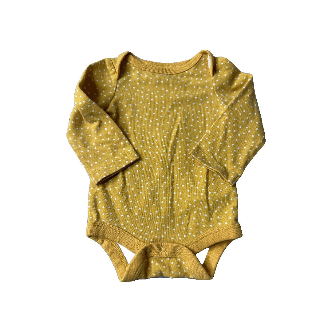 Cat & Jack Unisex Yellow | White | polka dot Onesie Size: Newborn Yellow | White | polka dot